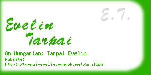 evelin tarpai business card